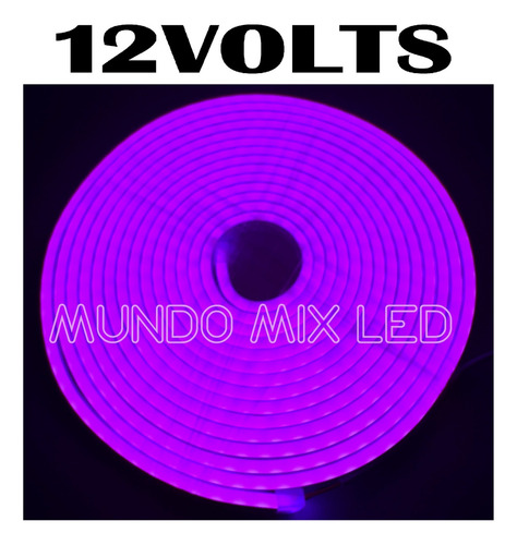 50 Metros Inteiro Mangueira Fita Led Neon 12v Flexível Roxo