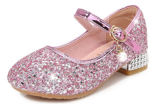 Zapatos De Princesa Con Lentejuelas Plateadas Para Niñas
