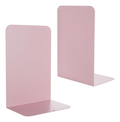 Sujetalibros Decorativos De Metal Para Estantes (rosa)
