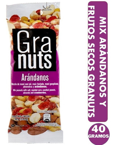 Mix Arandanos Y Frutos Secos Granuts 40g