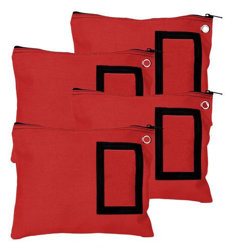 Bolsas Lona Cremallera 12x9 4 Unidades Gran Almacenamiento O