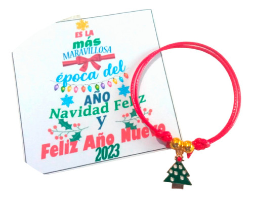 Recuerdos Regalo Navidad 30 Pulseras Año Nuevo