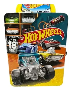 Hot Wheels Car Case Valija Porta Autos De Metal Original