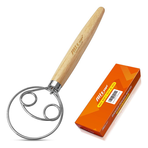 Batidor De Masa Danés, Utensilio De Mano Con Gancho Para Mas