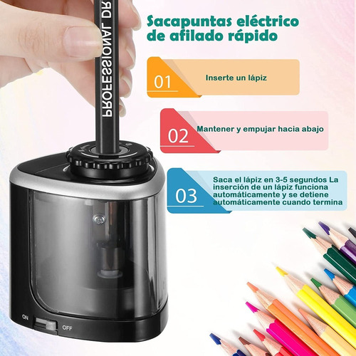 A Sacapuntas Eléctrico - Afilador De Lápices Automático