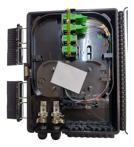 Caja Nap Empalme Ftth 2x16 C/ Splitter 1x8 Plc C/sangria X10