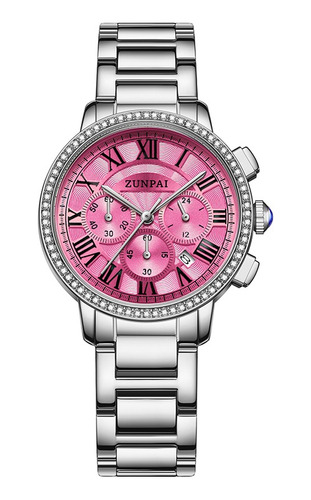 Reloj Zunpai Original Para Mujer, Moderno, Con Diamantes,