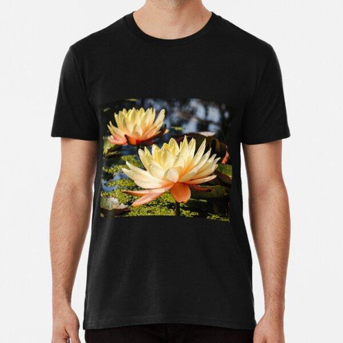 Remera Doble Flor De Lotua Amarilla Algodon Premium