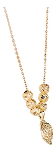 Collar Colgante De Hoja De Oro Con Nicho De Lujo Ligero