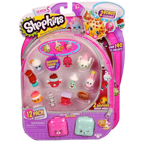 Shopkins Série 5 Com 12 Shopkins E 2 Mochilinhas Moose Dtc