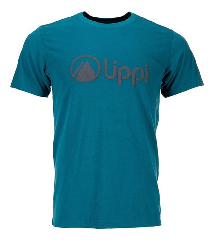 Polera Hombre Logo Lippi Uvstop T-shirt Melange Azul Lippi