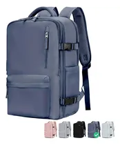 Comprar Mochila De Viaje Impermeable Avión Aprobado Capacidad De 40l Color Azul Diseño De La Tela Lisa