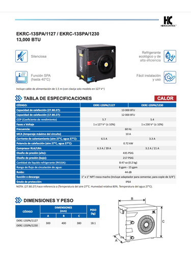 Bomba De Calor Para Alberca Piscinas 13 Mil Btu 127v 60 Hz