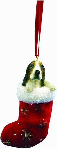 E&s Pets Basset Hound - Figura Decorativa De Navidad Con Dis