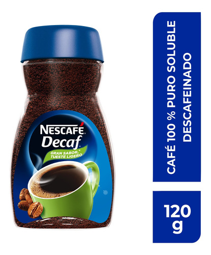 Café Soluble Nescafé Decaf Sin Cafeina 120 Gr