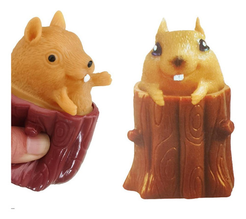 Juguete Antiestrés Taza Squeeze Squirrel  Portabolígrafos