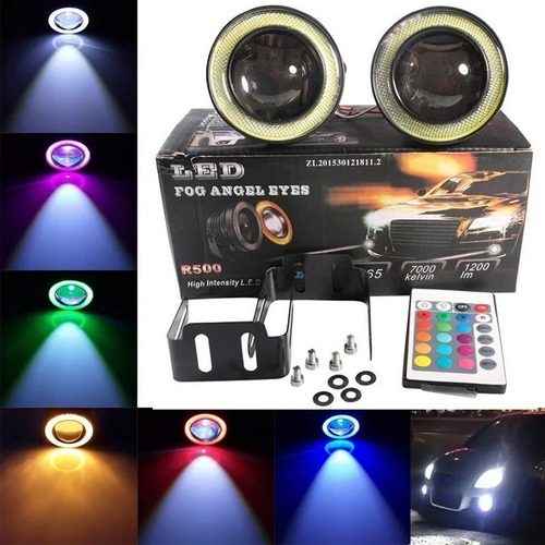 Focos Neblineros Led Rgb Multicolor - Ojos De Ángel 89mm - 