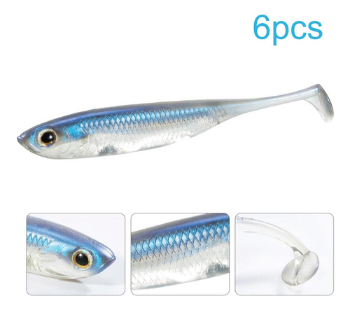 6x Señuelos De Pesca Suministros De Cebo Artificial