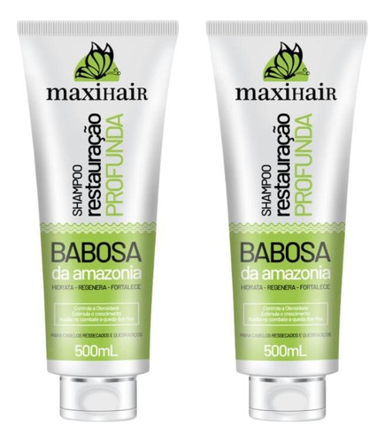 Shampoo Maxihair 500ml Babosa Da Amazonia - Kit Com 2un