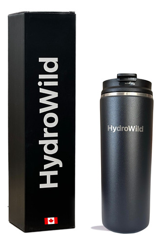 Termo Mug Para Cafe Hydrowild 453 Ml Sellable Color Negro