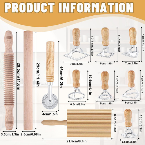 Jgo 11 Herramientas Para Hacer Pasta Jgo Sellos Y Cortadores