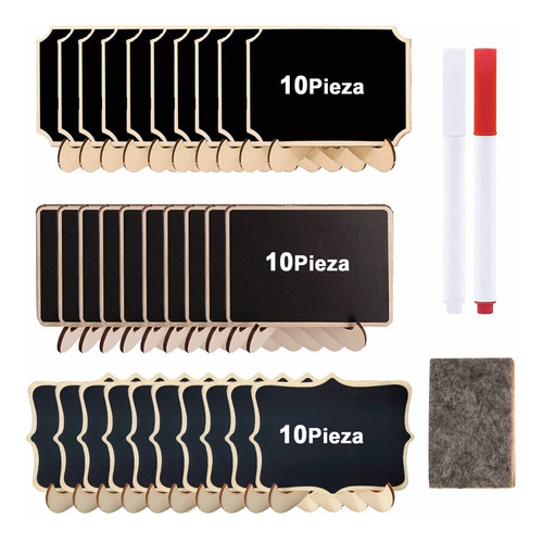 Etiquetas Con Pizarras Pequeñas, Paquete De 30 Unidades