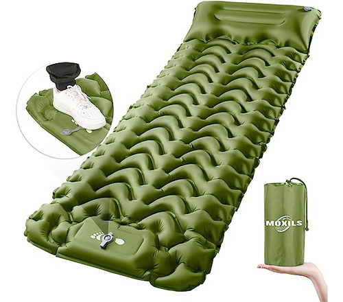 Colchon Autoinflable Para Camping 1plz C- Kit Reparac Verde