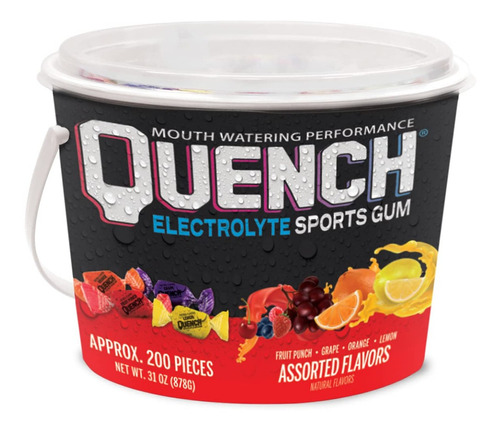 Quench Gum Equipo Deportivo Chicle Cubo, 200 Conde