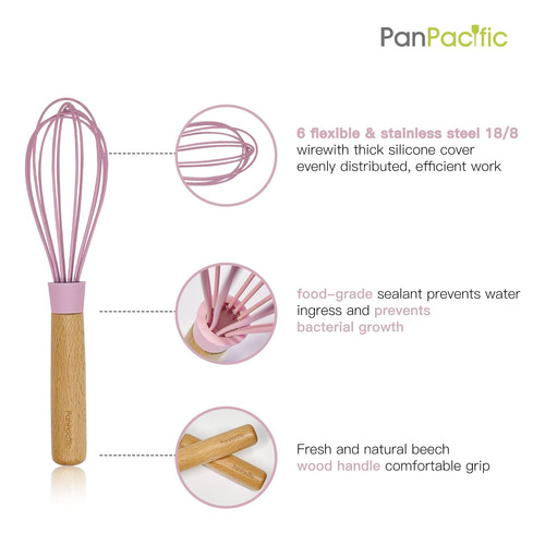 Juego De 4 Mini Espátulas De Silicona Antiadherentes Color R