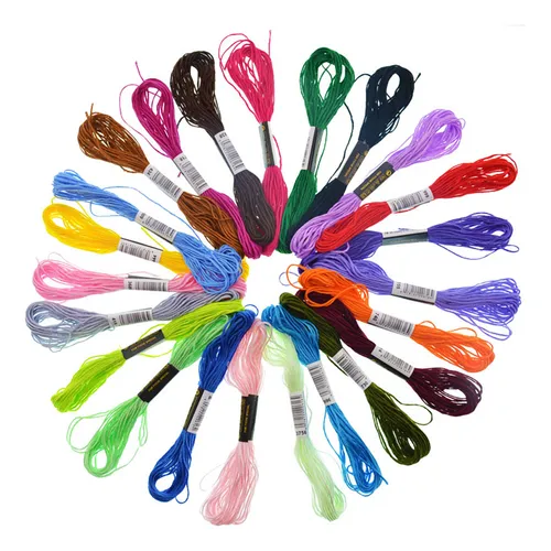 comprar Kit De Hilo De Bordar Negro: 6 Hilos, 8 M, Para Manualidades