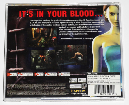 Resident Evil 3 Dreamcast Original Americano Completo - Loc