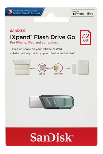 Memoria Otg Sandisk Ixpand 32gb Usb 3.0 Para iPhone iPad