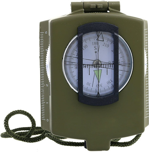 Imagem 5 de 10 de Bússola Militar Tática Metal Profissional Com Capa - Znz-2