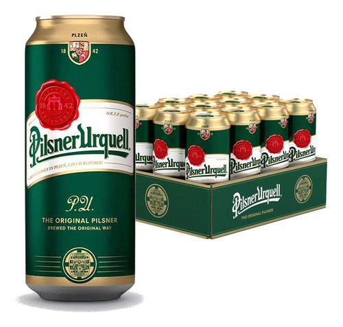 Cerveja Tcheca Pilsner Urquell Lata 500ml (12 Latas)