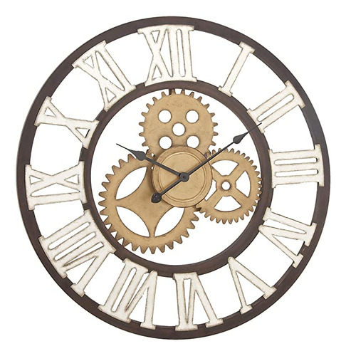 Deco 79 Reloj De Pared Industrial Vintage De Metal, 30 X 1 .