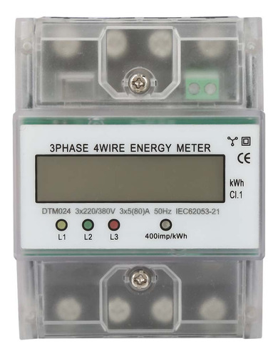 Medidor De Potencia Digital 220/380v 5-80a De Consumo De Ene