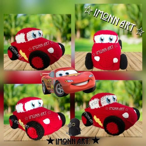 Imagen 1 de 1 de Cars Rayo Mcqueen, Amigurumi, Artesanal Tejido, Carro