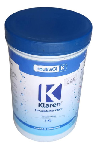 Neutralizador De Cloro Neutraclor P/alberca Klaren 1 Kg