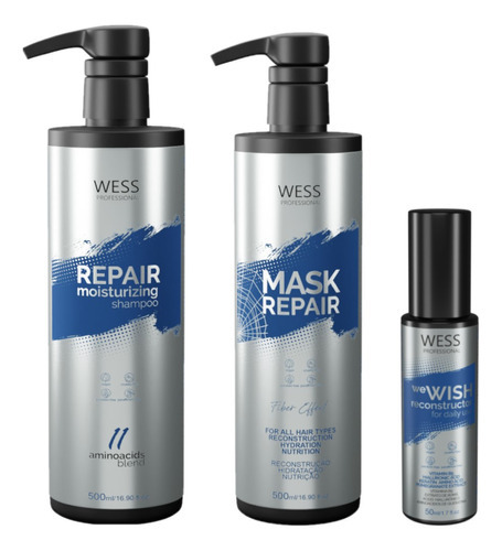 Kit Wess Repair Sh 500ml + Mask 500ml + We Wish 50ml