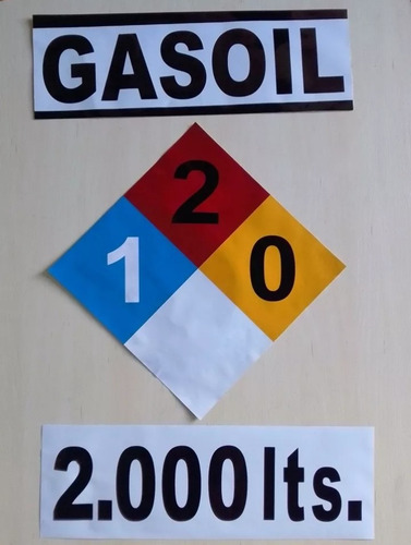 Rombos Nfpa Calcomanías Para Tanques De Gasoil Y Mas