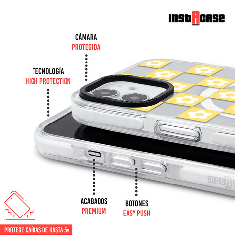 Funda Para iPhone Magsafe Para Mujer Nombre Flores Cuadros