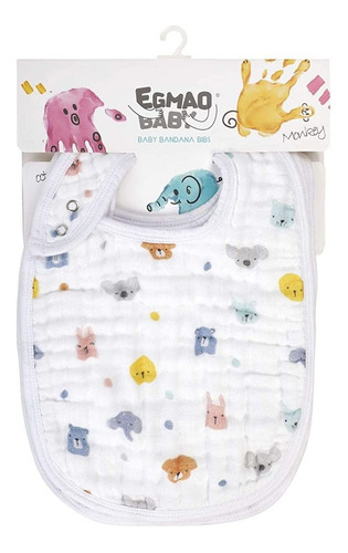 Snap Muselina Baberos Hecho De 100% Algodón (3 Pack) - 3 Abs