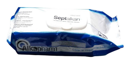 Imagen 2 de 2 de Septalkan Detergente Desinfectante Sin Alcohol Toallitas