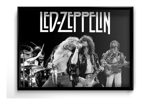 Cuadro Led Zeppelin M5 30x40 (marco + Lámina + Vidrio)