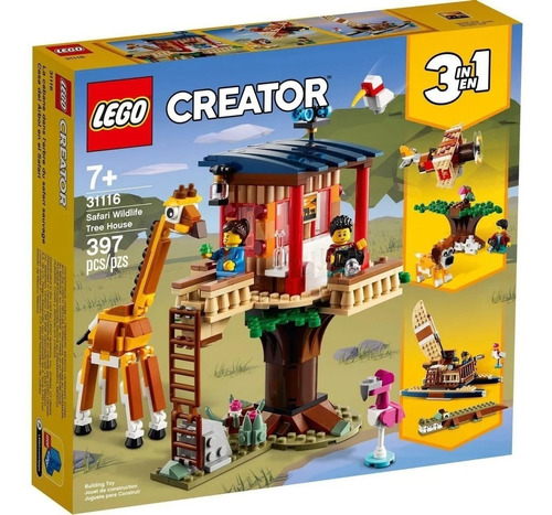 Lego Safari Casa Da Árvore 3 Em 1 - Lego Creator - 397 Peças Quantidade De Peças 397