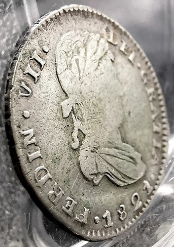 Moneda Original Plata 1 Real 1821 Fernando Vii