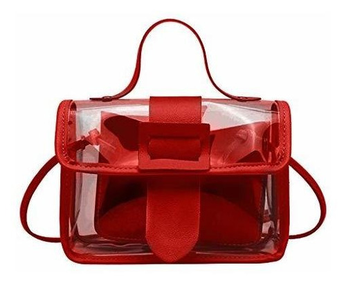 Mini Bolsos De Pvc Para Mujer Clear Cluth Purse Tote Bag Sho