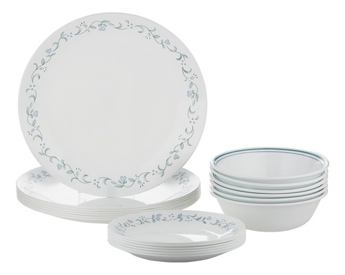 Corelle Vitrelle - Juego De Vajilla De Cristal De 18 Piezas