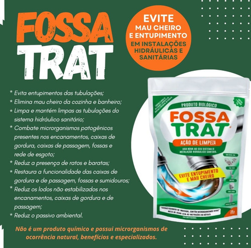 Limpador Biologico Desentupidor Fossa Trat Com 2 100g Ralos