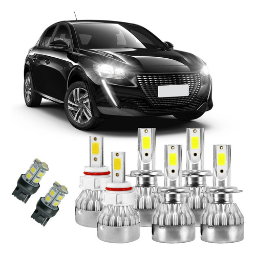 Kit Ultra Led Peugeot 208 2020 20000 Lm 6500k Completo Drl